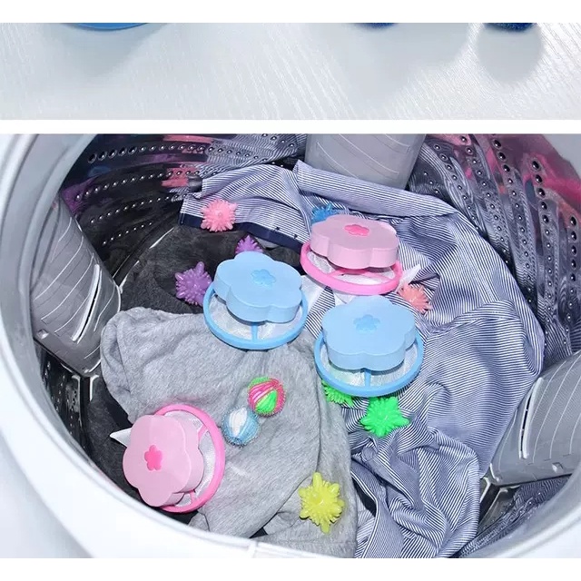 INFY - R436 Kantong Filter Mesin Cuci LAUNDRY BAG MESH Alat Penyaring Kotoran Saringan Rambut Bulu Bentuk Bunga