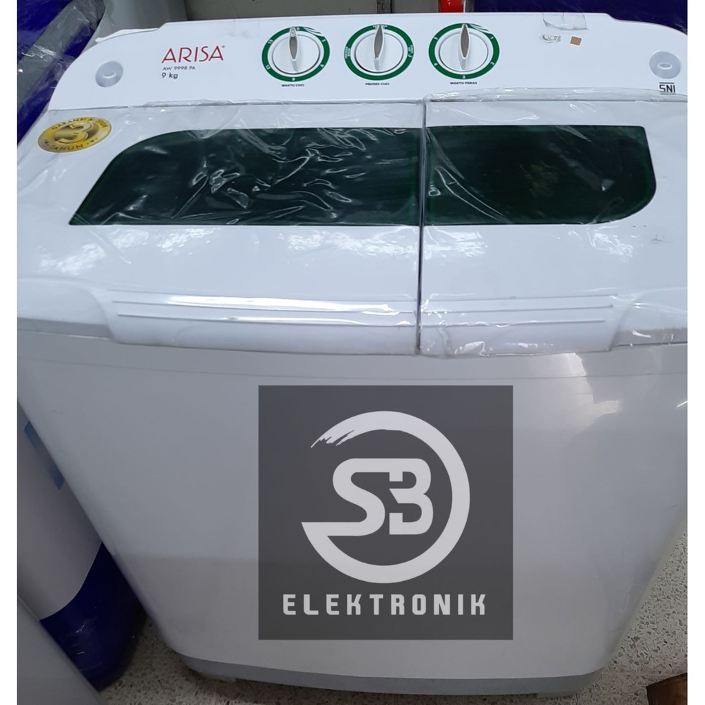ARISA AW-9998PAG MESIN CUCI 2 TABUNG 9 KG (NEW) (KHUSUS BANDUNG )