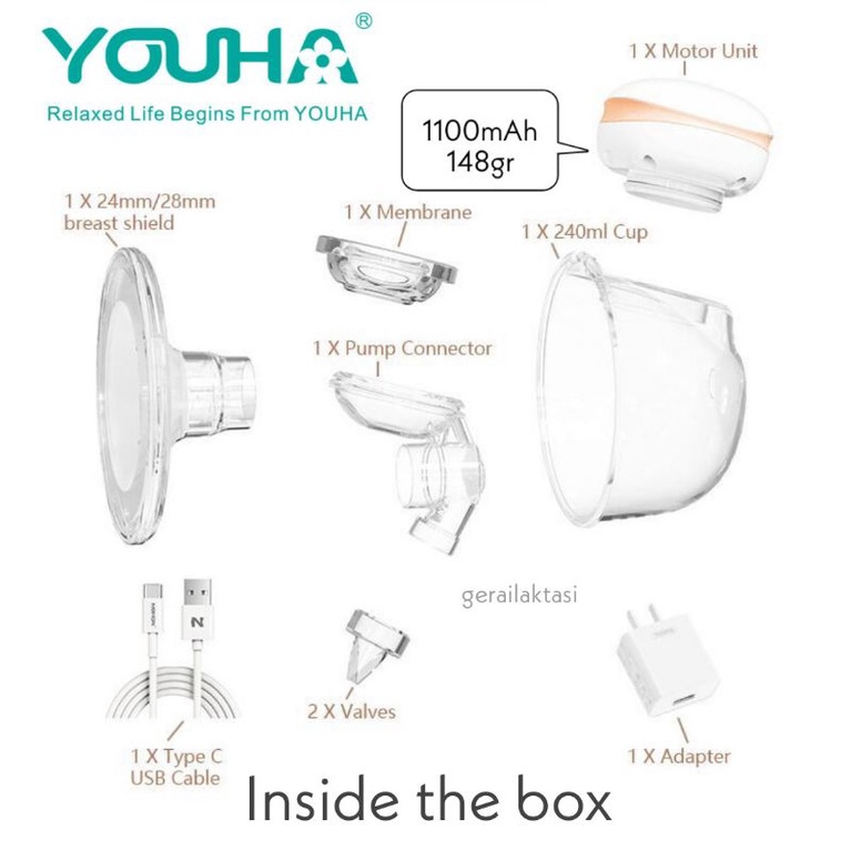 Youha The Ins Next Gen 3 Wearable Handsfree Electric Breast Pump