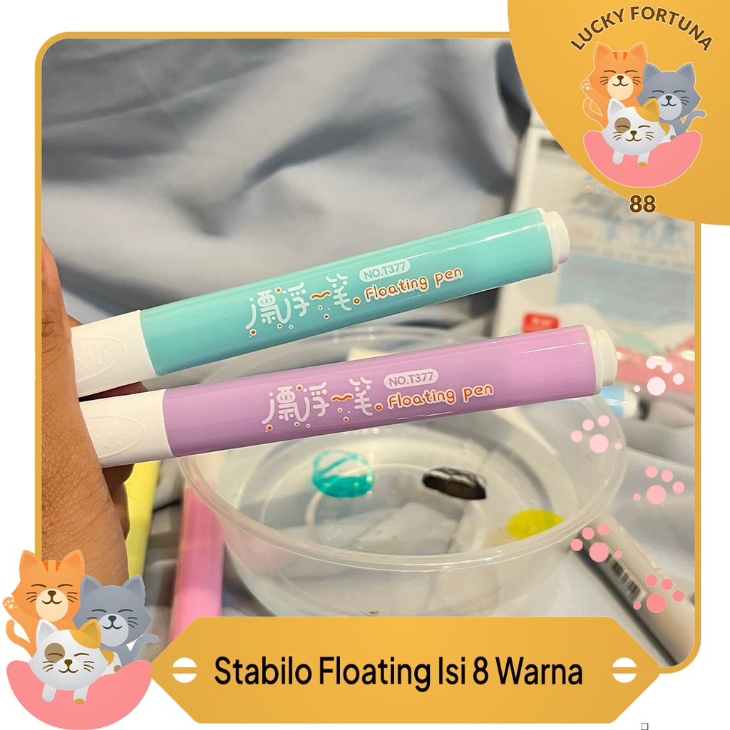 

[LuckyFortuna88] Stabilo Floating Isi 8 Warna Highlighter Floating Isi 8 Warna 1 set 8 Pcs Lucu murah alat tulis sekolah alat tulis sekolah lucu murah