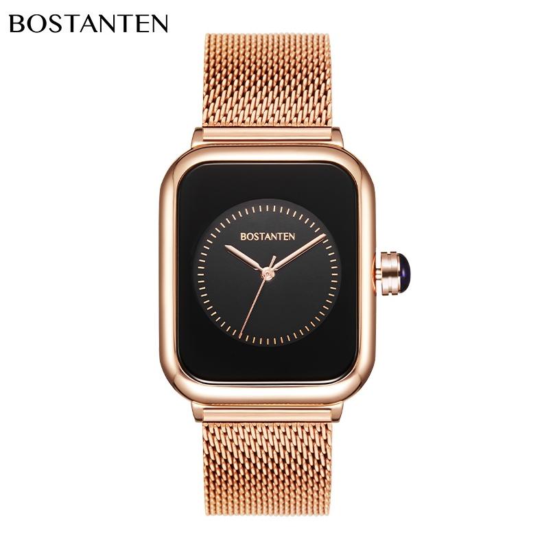 HOLLXMALL | BOSTANTEN FASHION WANITA KASUAL KUARSA ANALOG TAHAN AIR JAM TANGAN WANITA ASLI ASLI