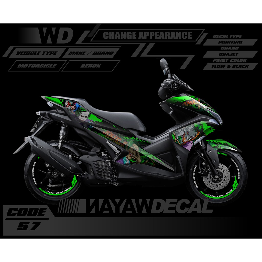 decal aerox striping aerox sticker motor