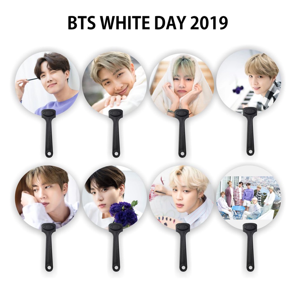 [READY STOCK] KIPAS TANGAN / HANDFAN BTS WHITE DAY 2019 - SOUVENIR KPOP UNOFFICIAL