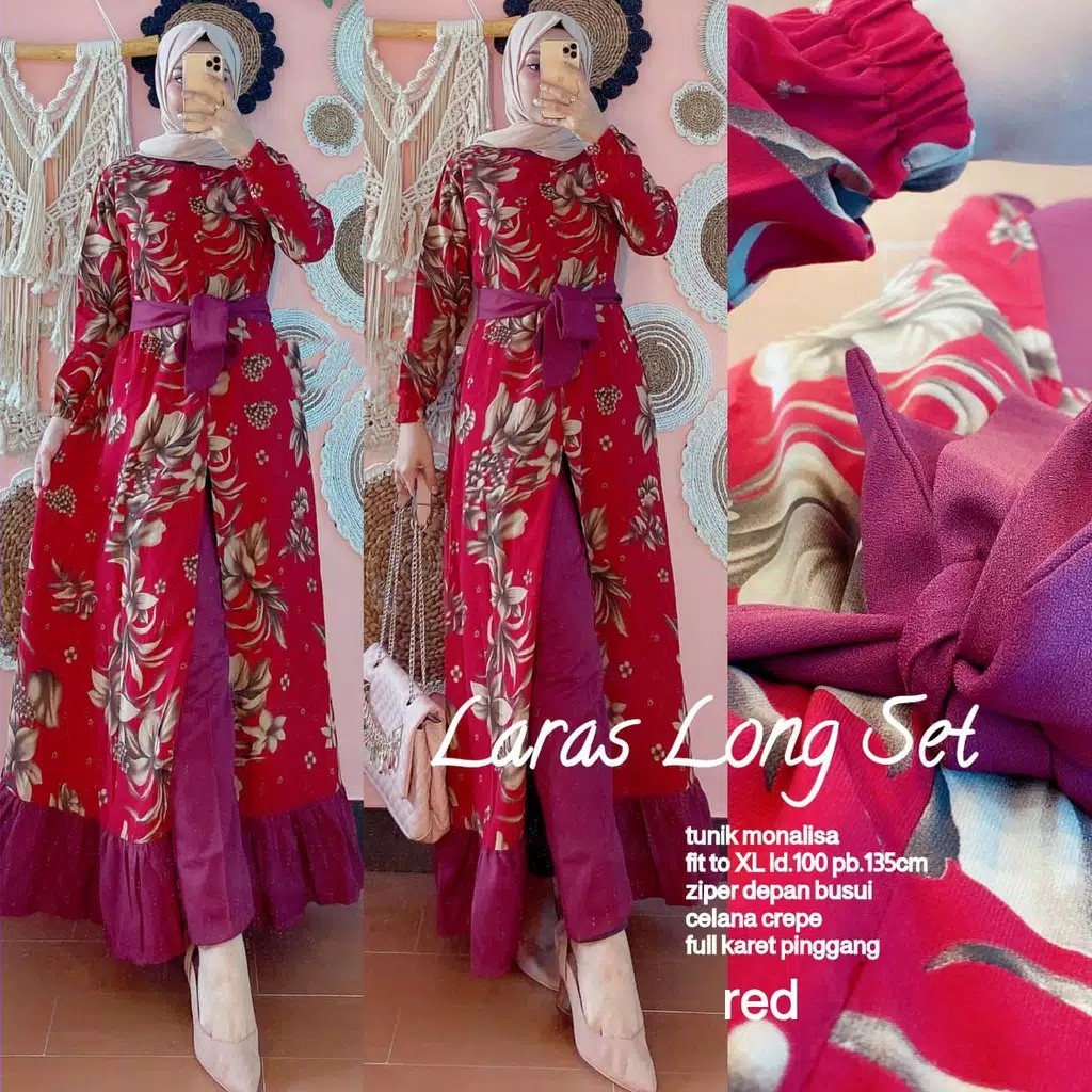 Laras Set - Setelan Long Tunik Monalisa