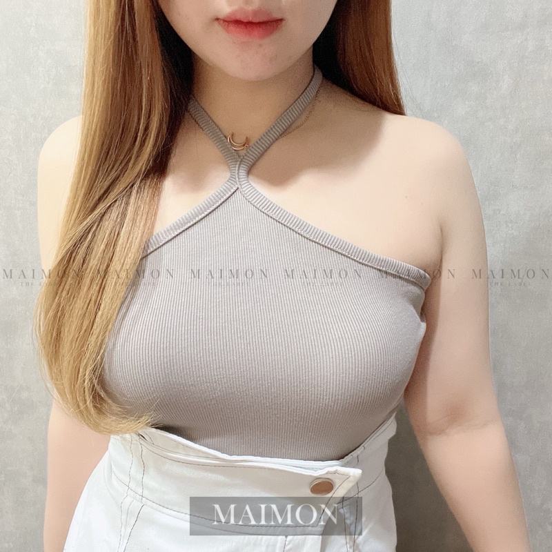 Cross Neck Tank Top | Knit Sexy Kamisol Wanita | Maimon Grosir