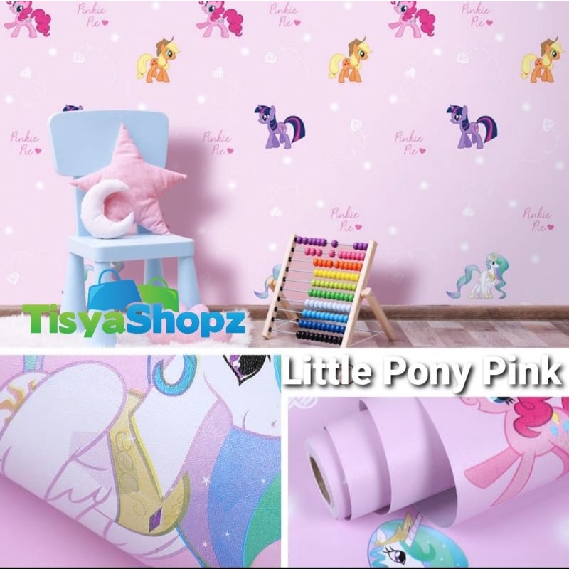 Wallpaper Unicorn Little Pony / Walpaper dinding Kuda Pony Pink
