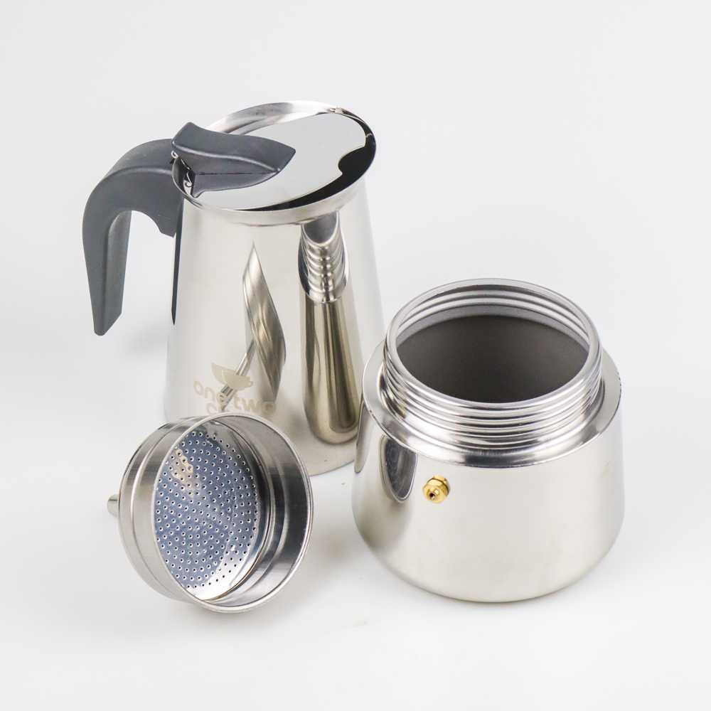 (100% BARANG ORI) One Two Cups Espresso Coffee Maker Moka Pot Teko 450ml 9 Cup - Z20