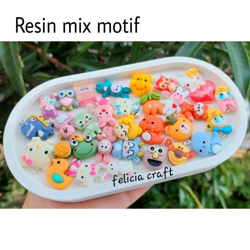 [100 pcs]  Grosir Clay Resin gantungan strap masker mix motif [banyak model]