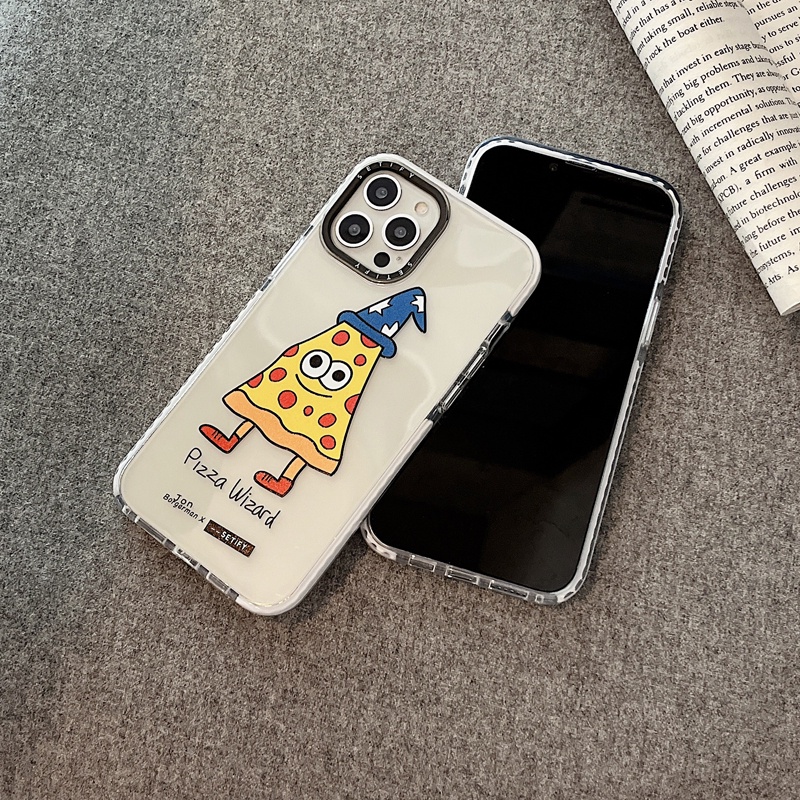 Casing Soft Case Motif Pizza Kartun Untuk iPhone 11 / 12 / 13 Promax / 7 / 8 + / X / XR / Xs Max