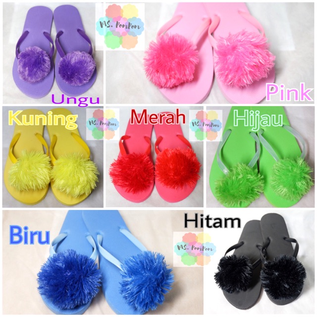 24 Sandal Jepit Bulu Pompom Info Terpopuler 24 Sandal Jepit Bulu Pompom Info Terpopuler