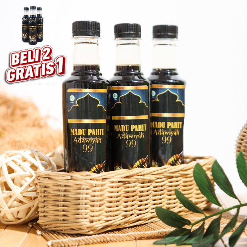 [BELI 2 GRATIS 1] MADU HITAM PAHIT ADAWIYAH 99 INSULIN ISI 470 ML Penyembuh Segala Penyakit