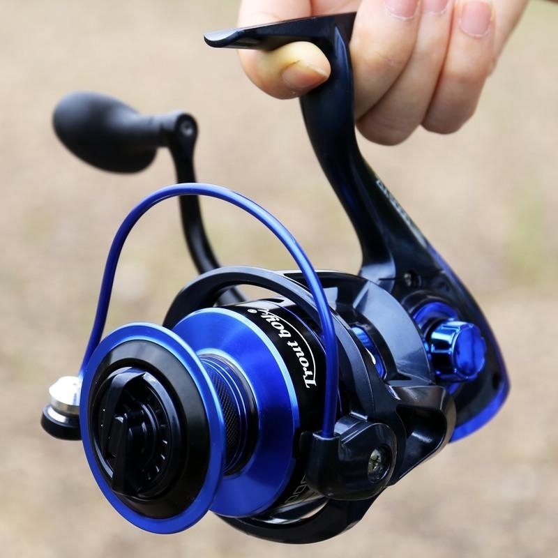 Sougayilang Gulungan Pancing Berputar 13 + 1BB Ringan Ultra Halus Aluminium Sea Fishing Reel