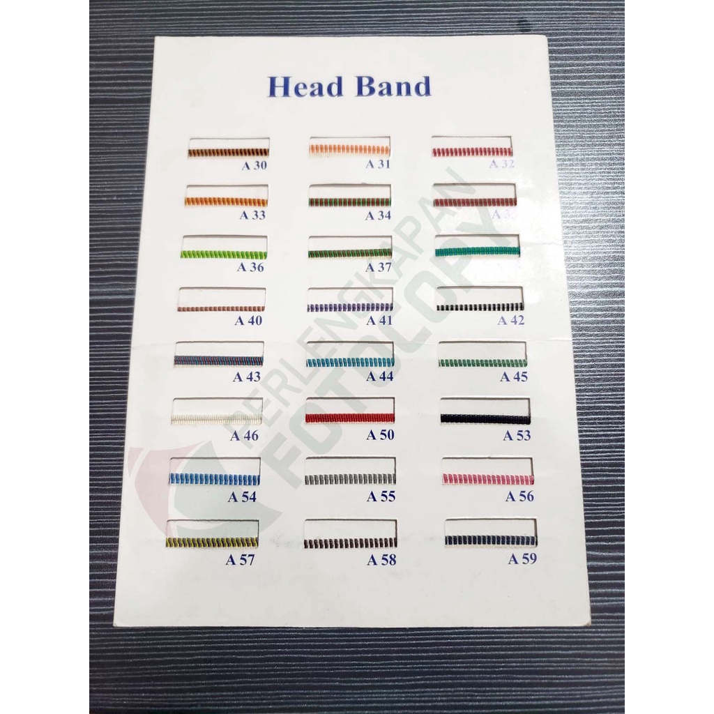 

Pita Capital Head Band 1 Roll Tali Pita Jilid Punggung Buku Hardcover Warna Warni