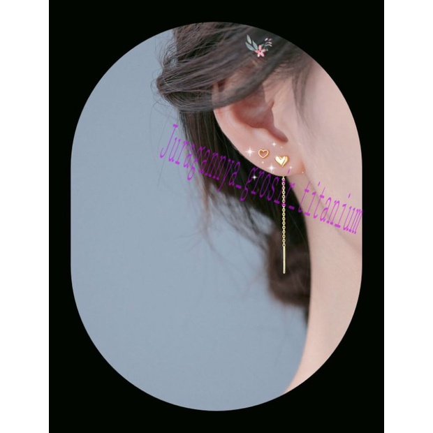 ANTING TITANIUM MODIS LOVE POLOS JUNTAI PERHIASAN ANTI KARAT&amp;ANTI LUNTUR