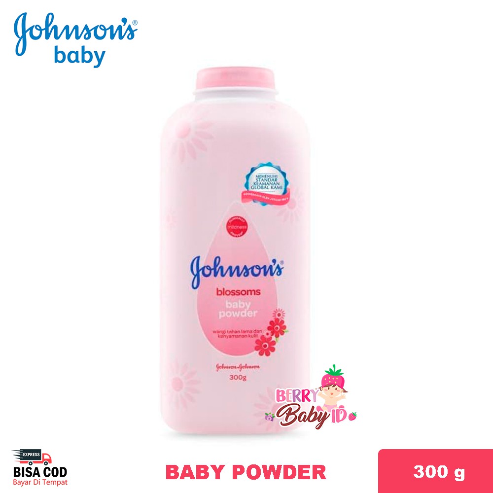 Johnson's Baby Powder Blossoms Bedak Tabur Bayi Floral 300 gr Johnsons Berry Mart