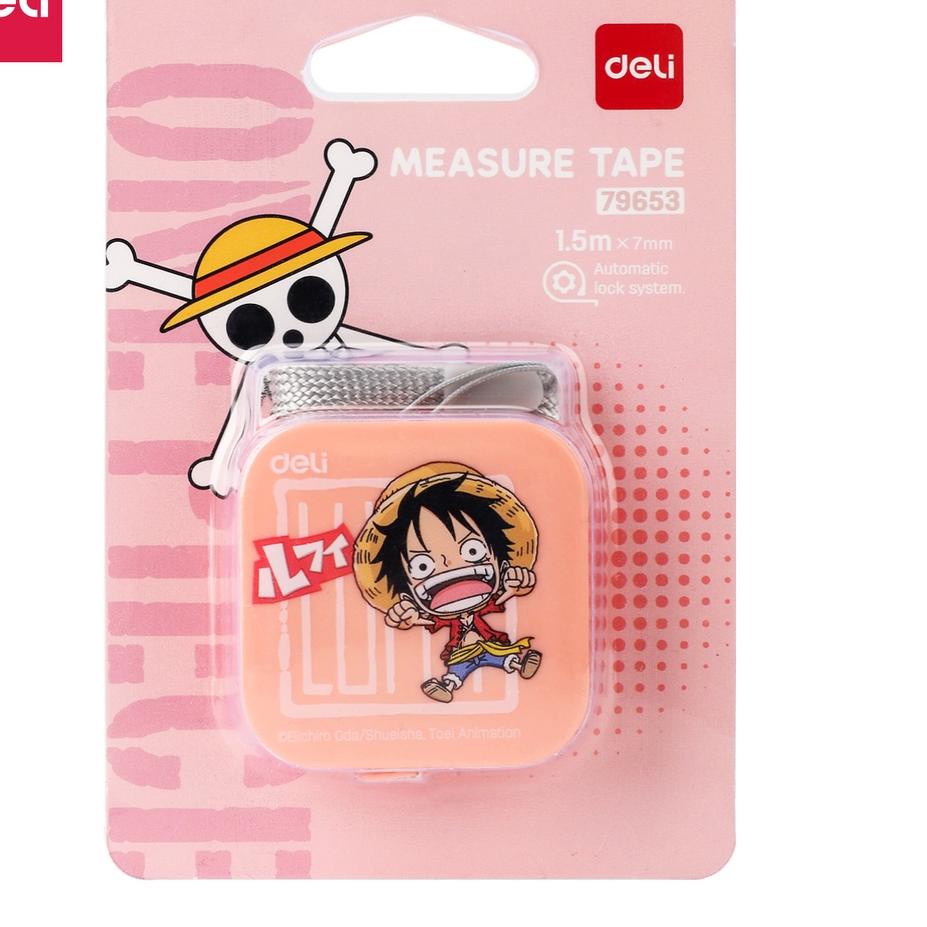 

ぅ Deli One Piece Mini Measure Tape / Meteran Mini Plastik 1.5 m Lucu Gambar One Piece Fiberglass Tidak Mudah Kusut Tombol Autolock E79653 ||ZCM09 Terlaris