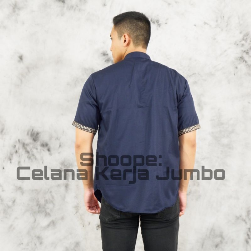 Baju Koko Kurta FF Lengan Pendek Pria Cowok Bahan Katun Adem Bisa Bayar Ditempat COD