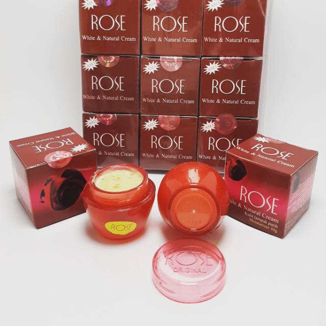 CREAM ROSE ORIGINAL POT TIMBUL Ecer