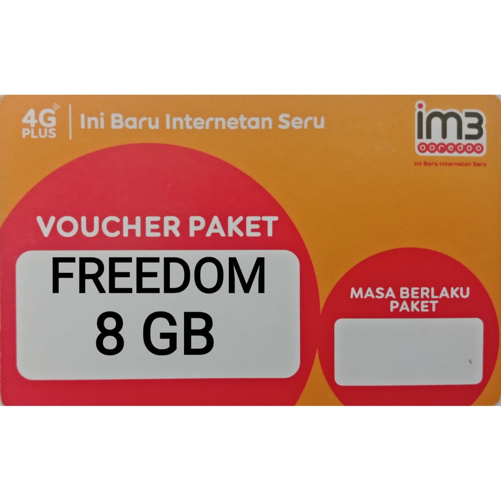 VOUCHER INDOSAT FREEDOM 8 GB
