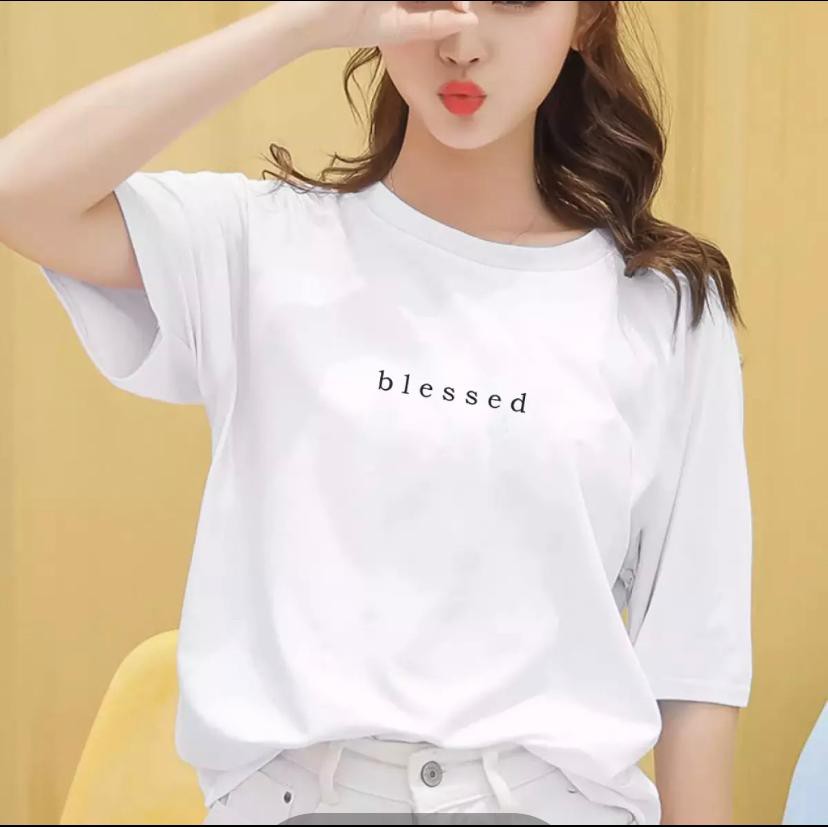 ✅ COD - KAOS OBLONG WANITA BAJU DISTRO CEWEK ATASAN WANITA MURAH LENGAN PENDEK  SPANDEK TEBAL-5