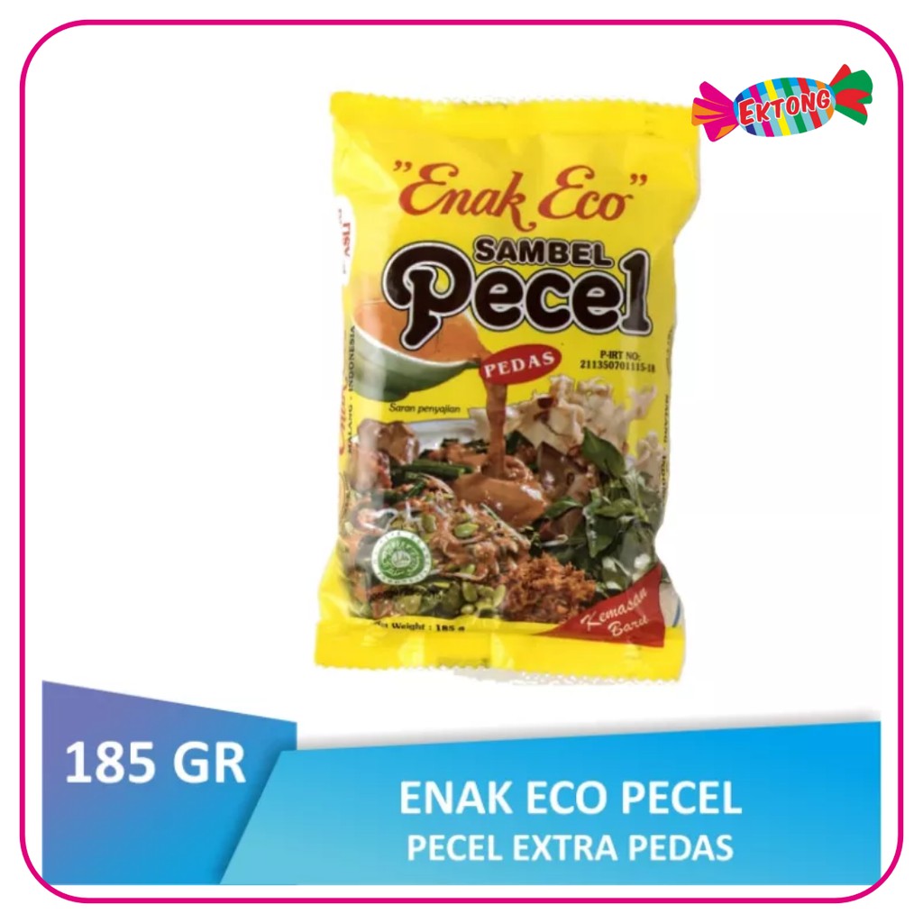 ENAK ECO SAMBEL PECEL ( Ekstra PEDAS ) 185 GR / Ektong