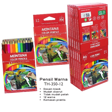 PENSIL WARNA MONTANA PENDEK 12 PCS-1
