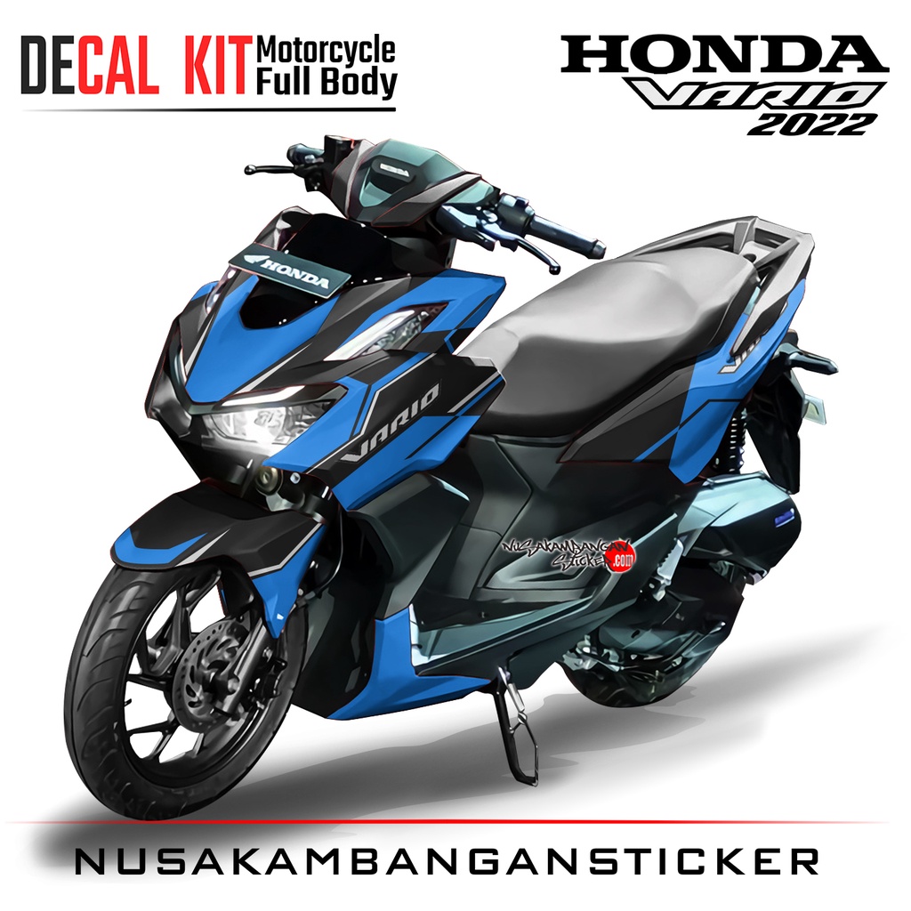 Sticker All New Vario 160 Black Blue Graphic 02 Decal Modifikasi