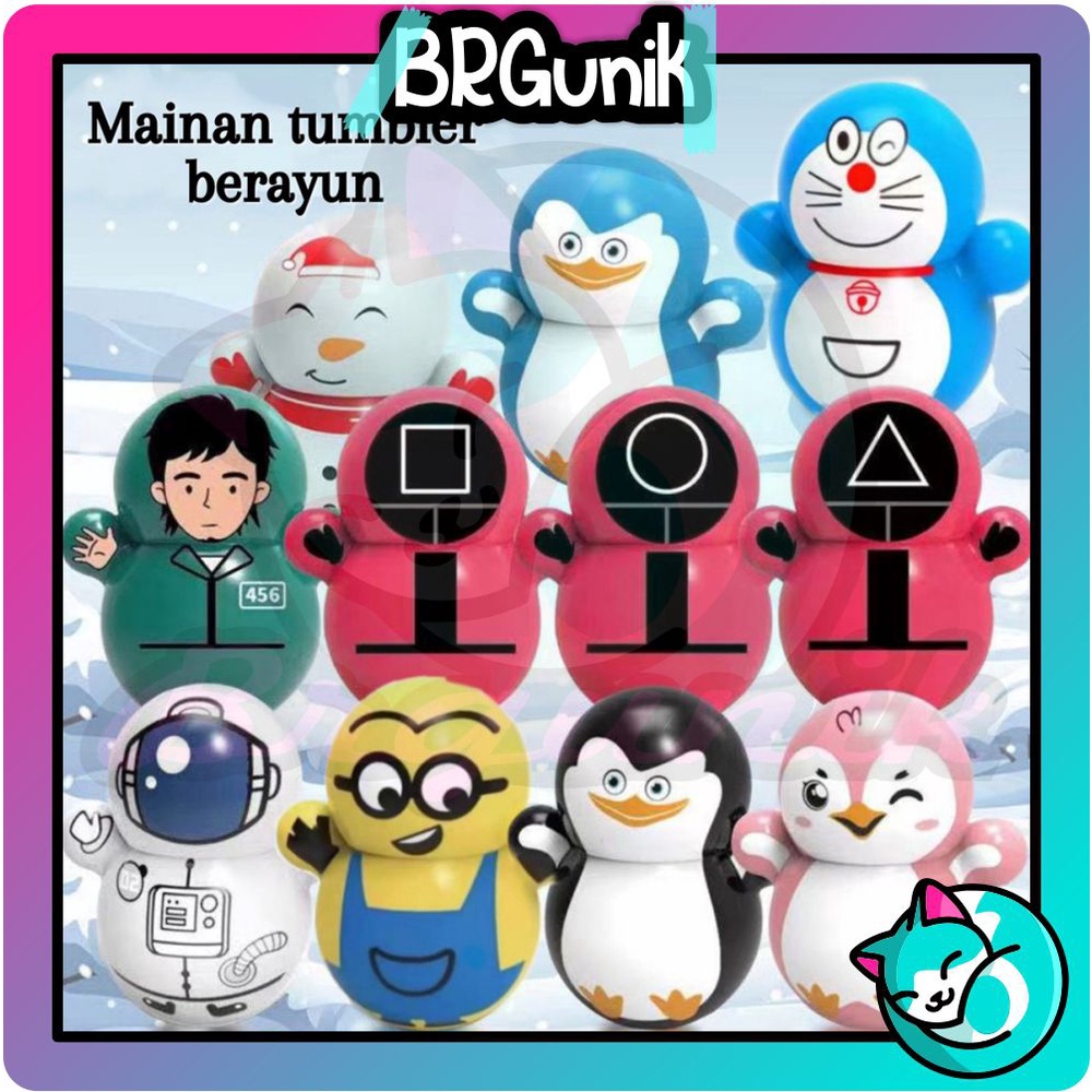 BRGUNIK Squid Game Tumbler Stress Relief Toy / Mainan Anak / Mainan bayi Tumbler Hewan Lucu T003