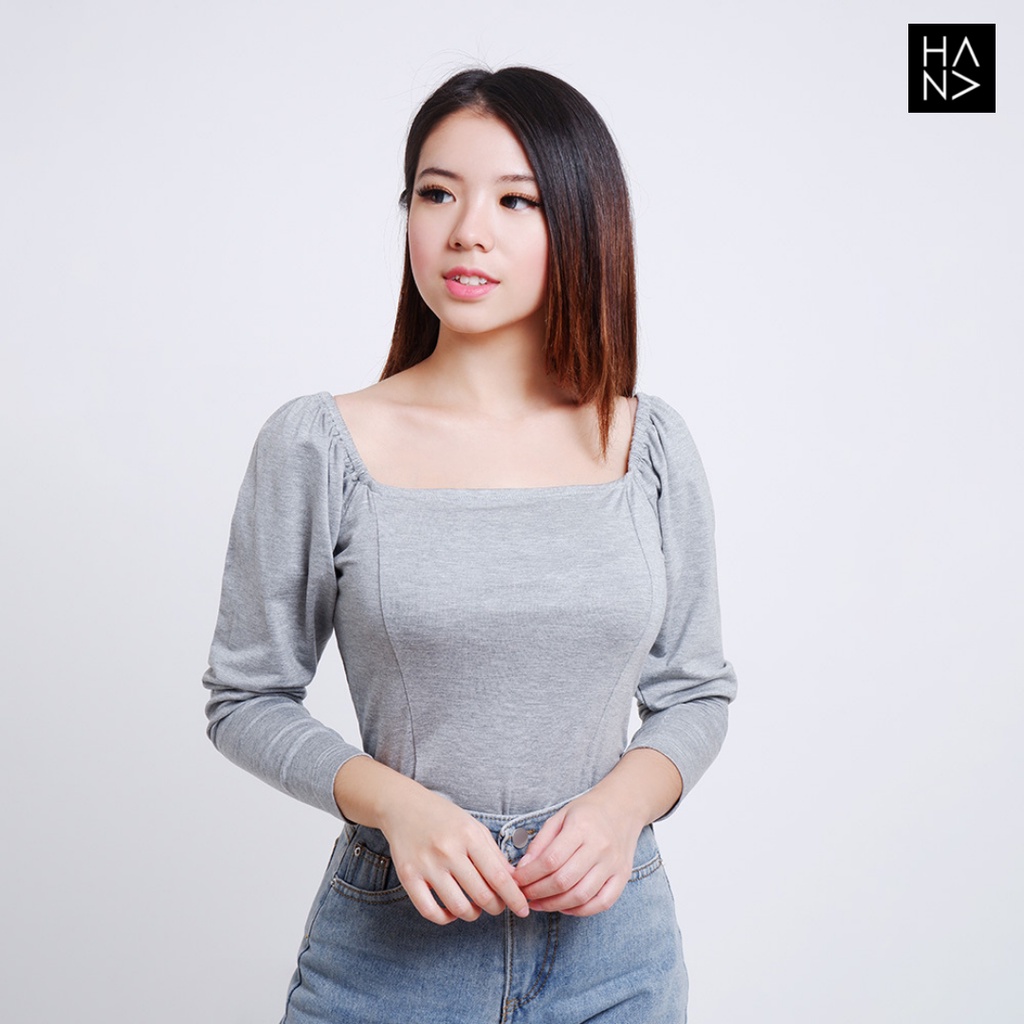 HanaFashion JKT - Reysha Long Sleeve T-Shirt Kaos Lengan Panjang - CT062