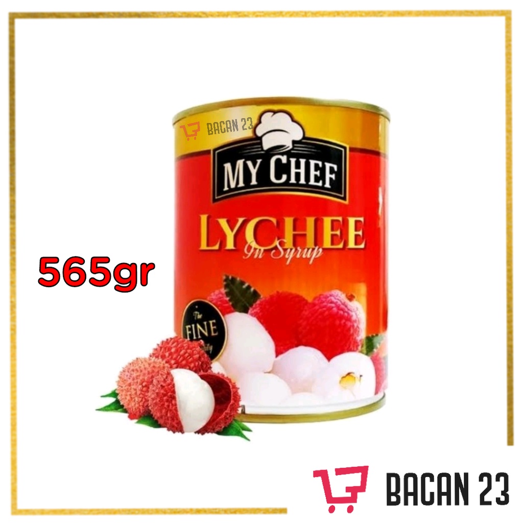 My Chef Lychee In Syrup ( 565 gr ) / Leci Kaleng / Buah Kalengan / Bacan 23 - Bacan23