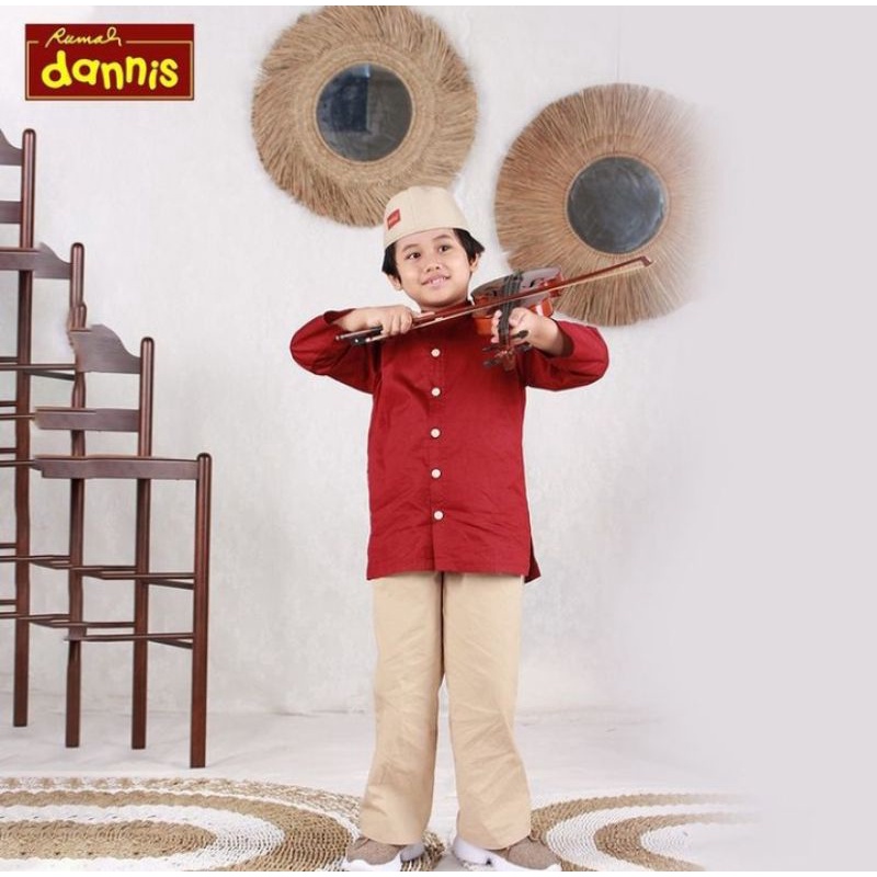Dannis Koko Anak Lengan Panjang Satu Set D'Kingdom Busana Muslim Anak Laki-Laki