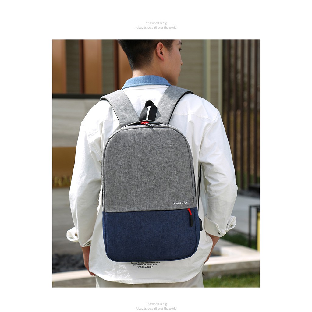 Uphike Tas Ransel Pria Tas  Anti Maling + USB Charger Backpack Tas Sekolah Tas Kuliah TR501