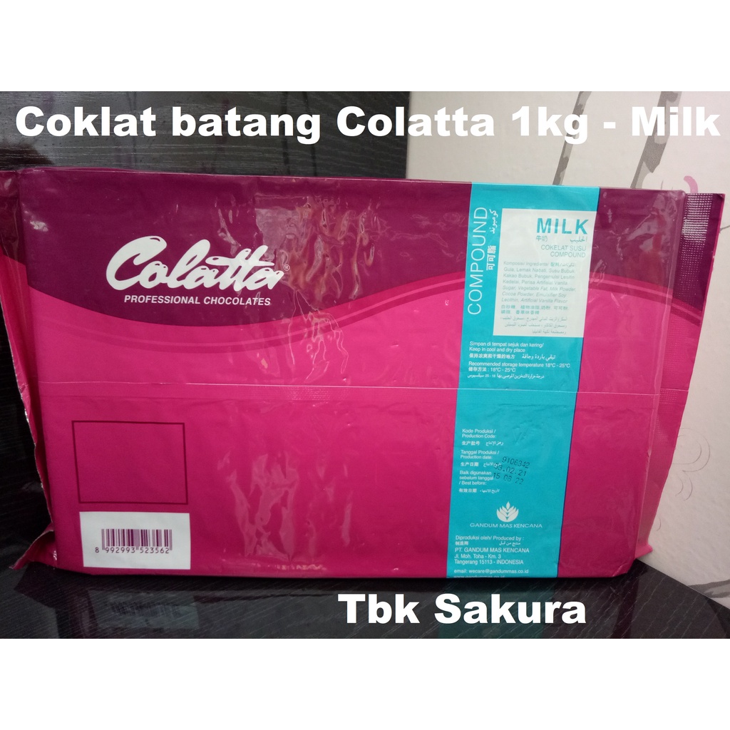 

Coklat Batang COLATTA 1Kg / DCC / Dark Compound colatta