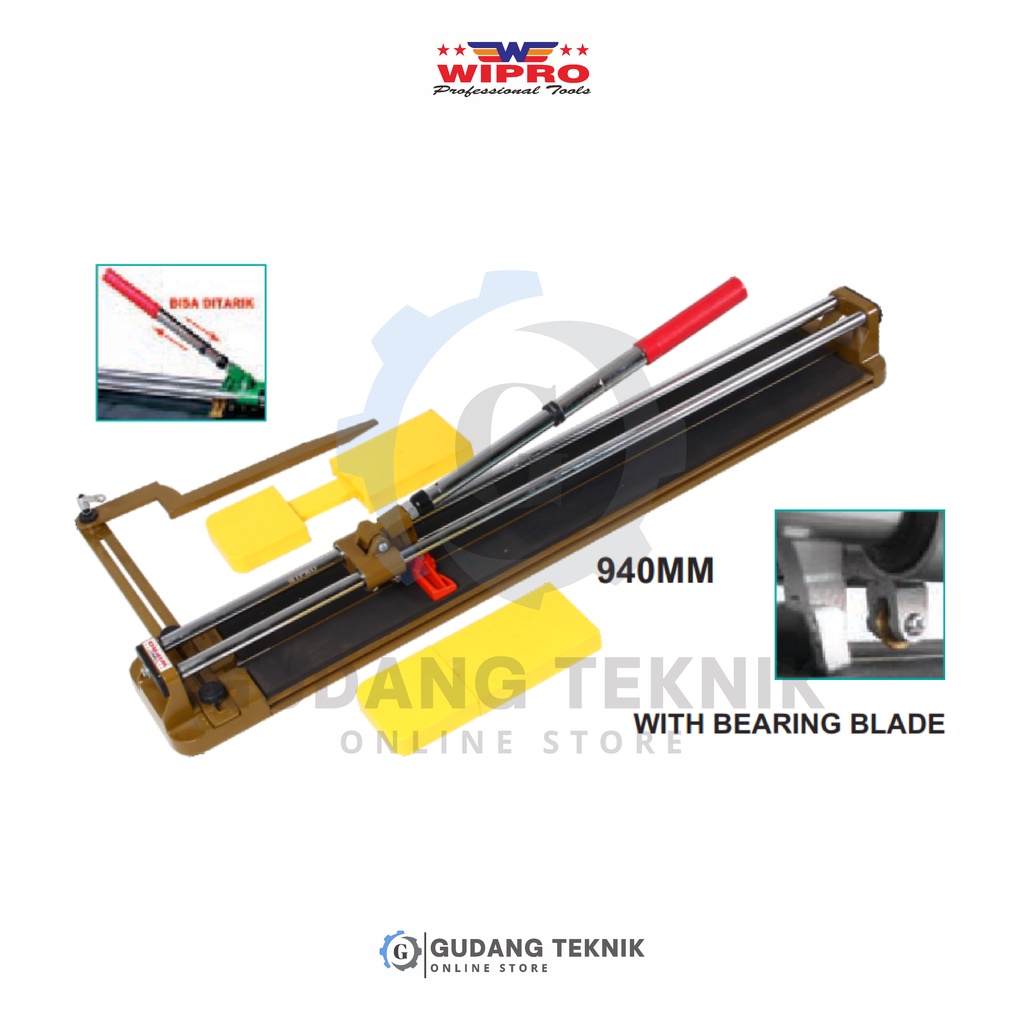 Alat Potong Keramik Granit Marmer Dorong 940mm WIPRO CM-940B / Alat Manual Tile Cutter Granit Kramik Marmer 94cm WIPRO CM940B - Tile Cutter Bearing Blade Wipro CM 940B