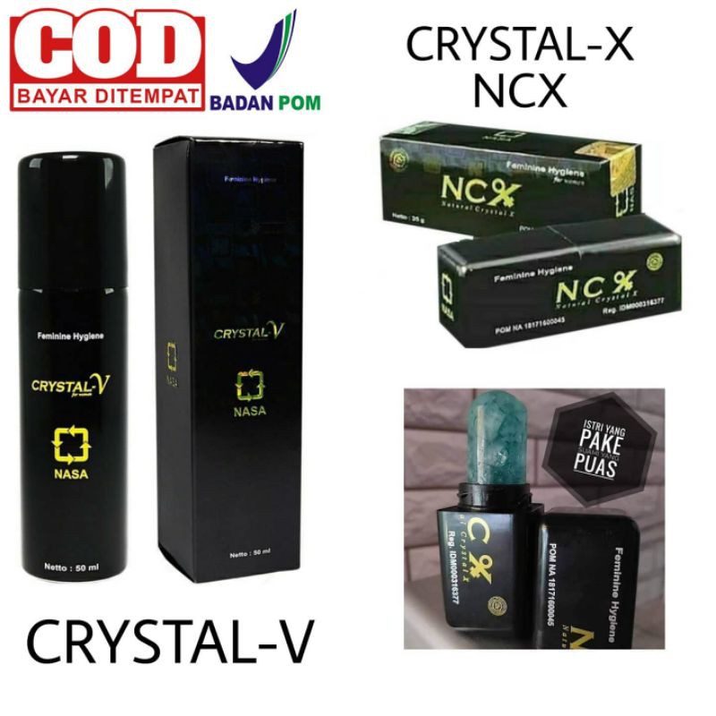 NASA CRYSTAL-V Spray Feminim Hygine & CRYSTAL X NCX