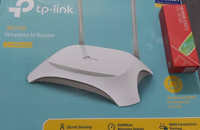 Router tplink mr3420 + modem huawei e3372 setting antena eksternal