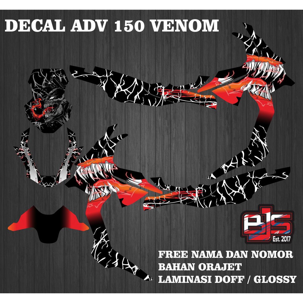 [COD] Stiker Sticker Striping hologram FULL BODY ADV 150 VENOM