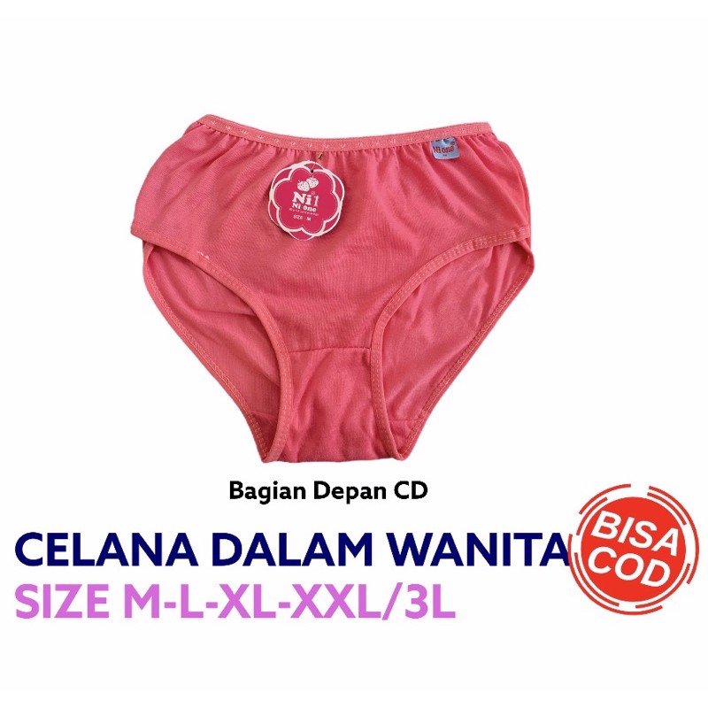 Celana Dalam Wanita Dewasa Katun Jumbo M L Xl XXL / CD Celana Dalam Kancut Undies Wanita Jumbo ESSE Nione