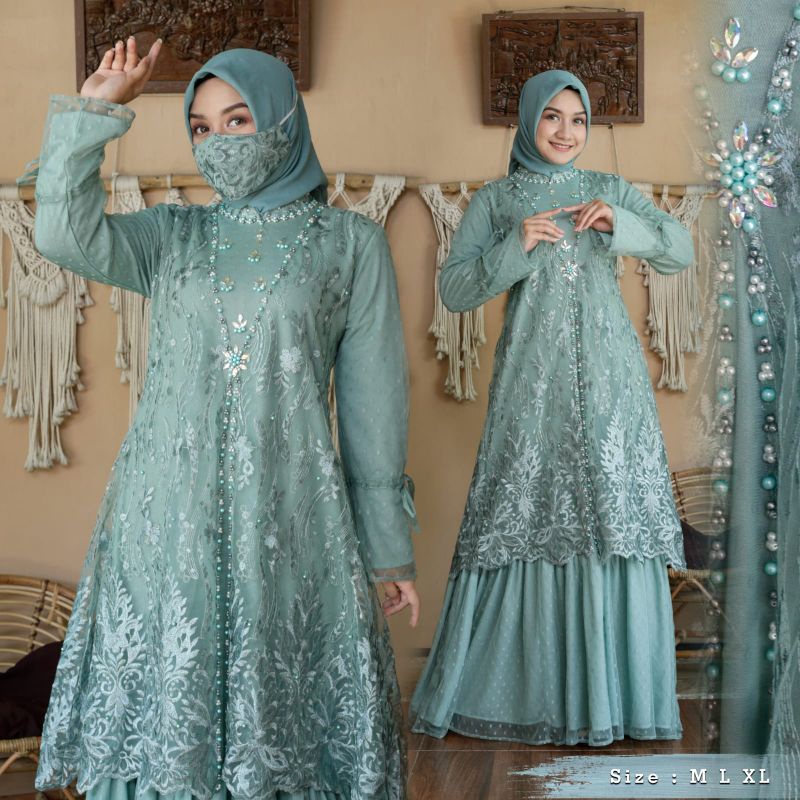 GAMIS RIANTY BRUKAT | GAMIS PESTA | GAMIS | GAMIS TILE | GAMIS KONDANGAN | GAMIS BRUKAT | GAMIS TILE PESTA | GAMIS KEBAYA | DRESS KONDANGAN | DRESS PESTA MEWAH