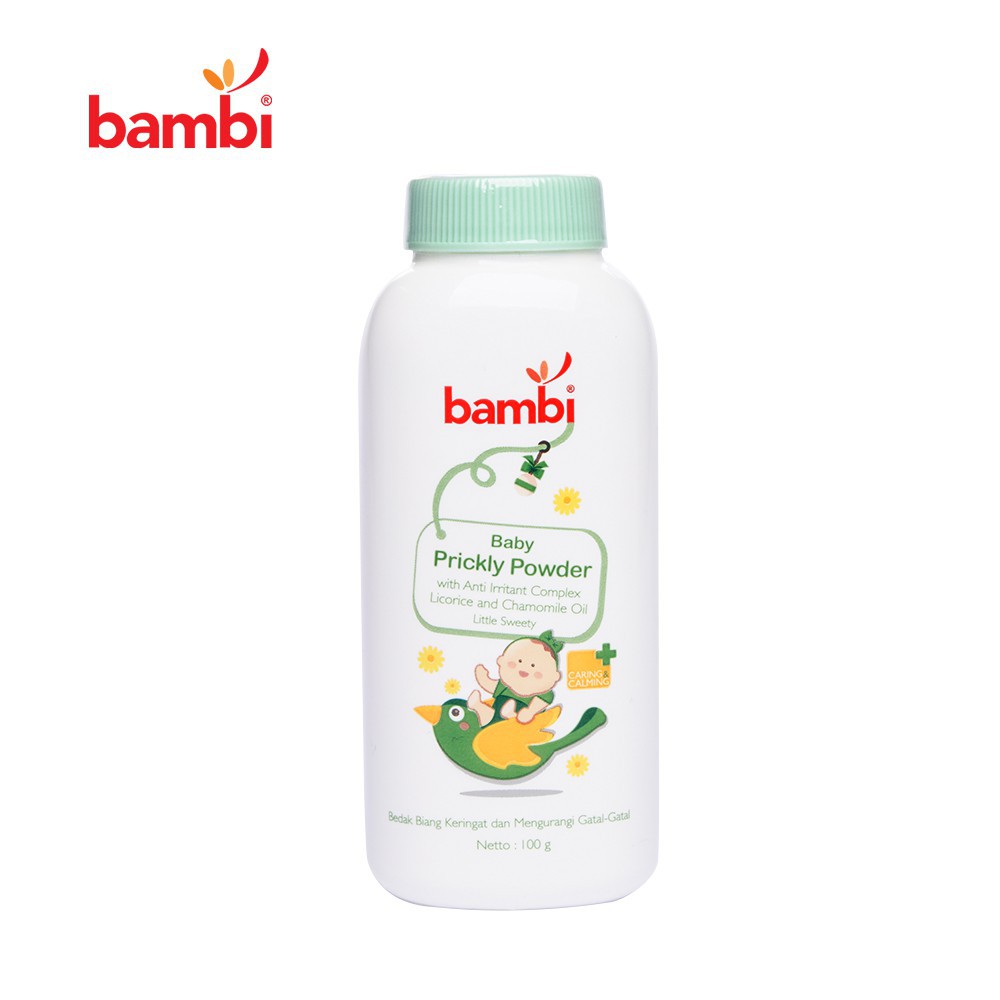 Bedak Bambi Baby Powder Prickly Heat 100gr