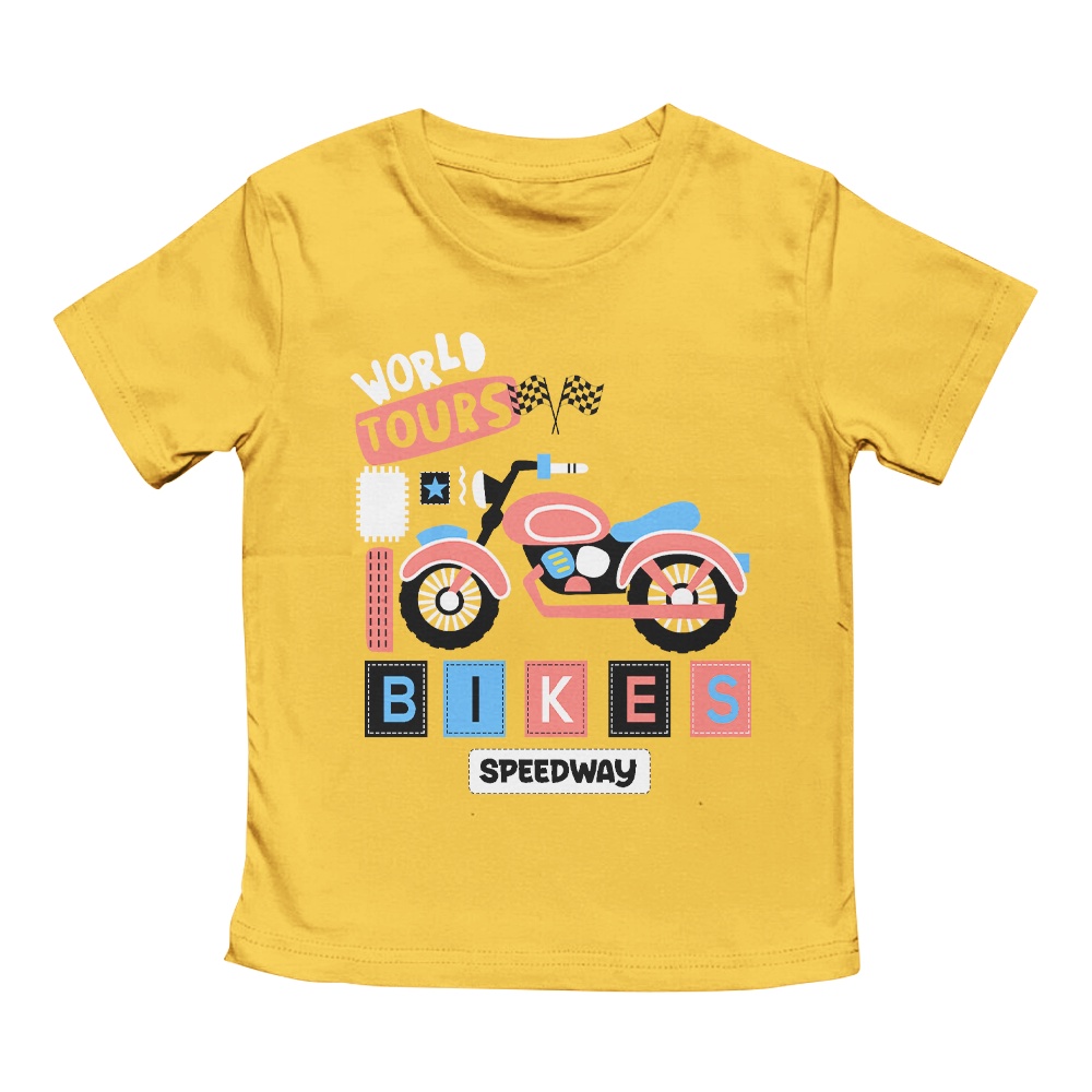 Kaos Anak Laki Laki Perempuan 1-10 Tahun Unisex Bikes Speedway