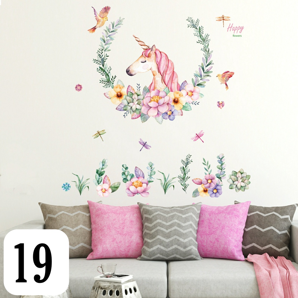 Reliza LIVE Wall Sticker Map Of the World Kota Monumen City Animal Cat Kucing Rusa Stiker Dinding LDR52