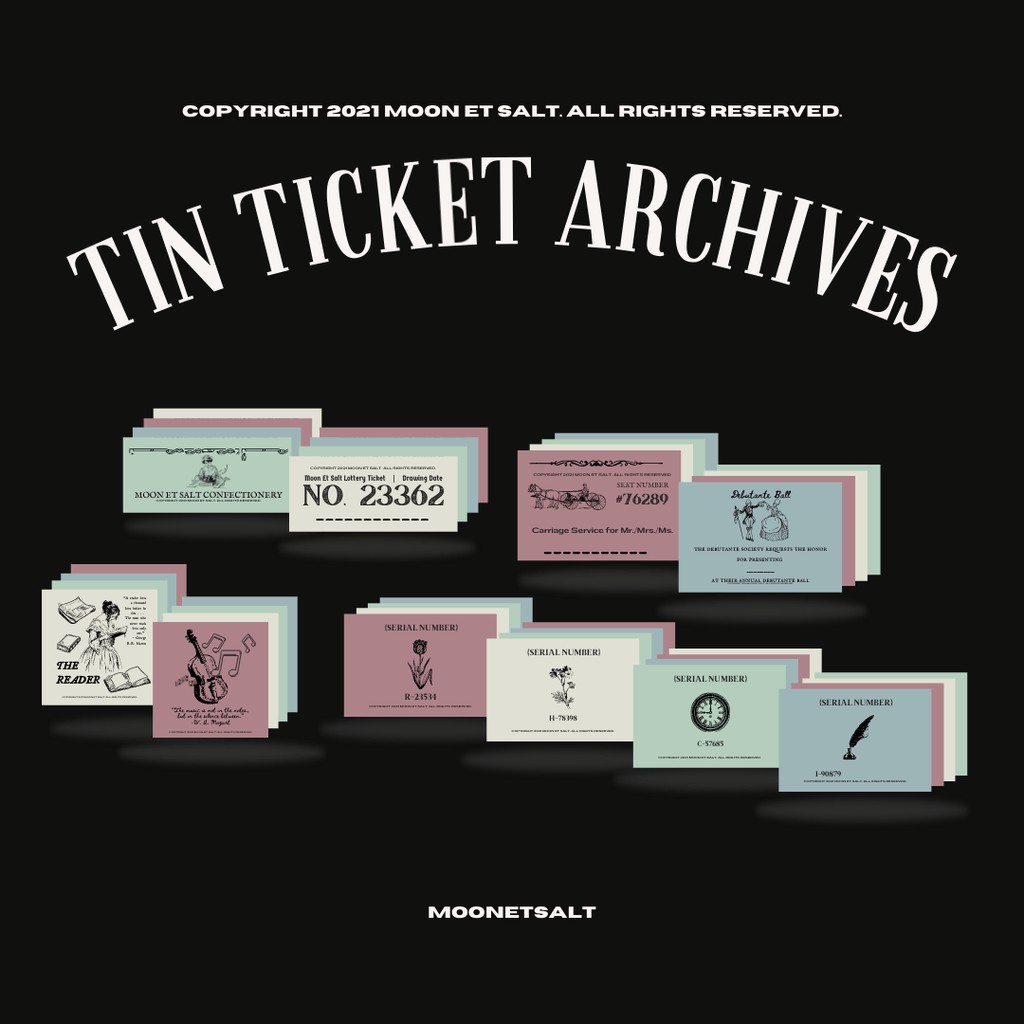 

MOON ET SALT | Vintage Tin Ticket Archives