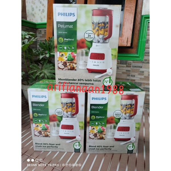 Blender  philips hr2221 plastik 2liter  hijau abu merah New,Garansi resmi + Bonus