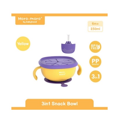 MORO-MORO 3 IN 1 SNACK BOWL MSB-2231 Mangkok Makan Anak Bayi