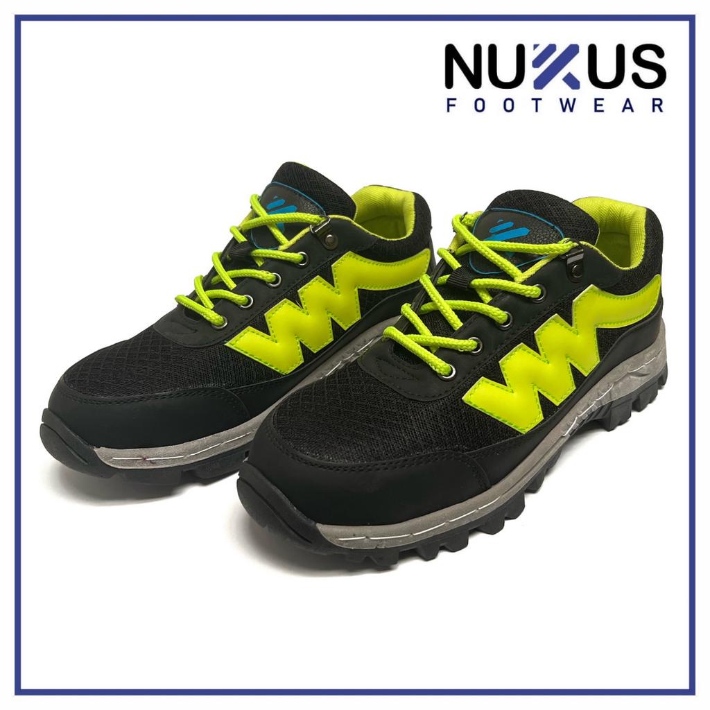 Nukus Sepatu Safety Sneakers Pria Casual Ujung Besi Tali Pendek - SFM P GB