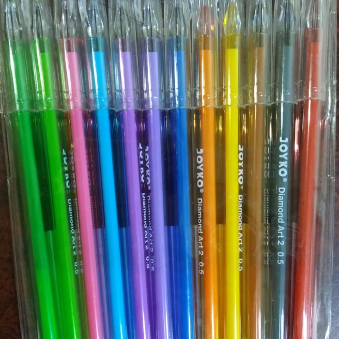 

Gilaa!!! Pulpen Gel 24 Warna Diamond Joyko Bergaransi