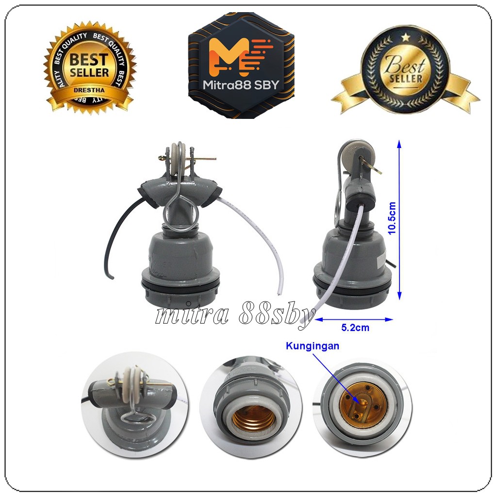 Mitra88sby fitting lampu besi mercury e27 ( fitting gantung mercury )