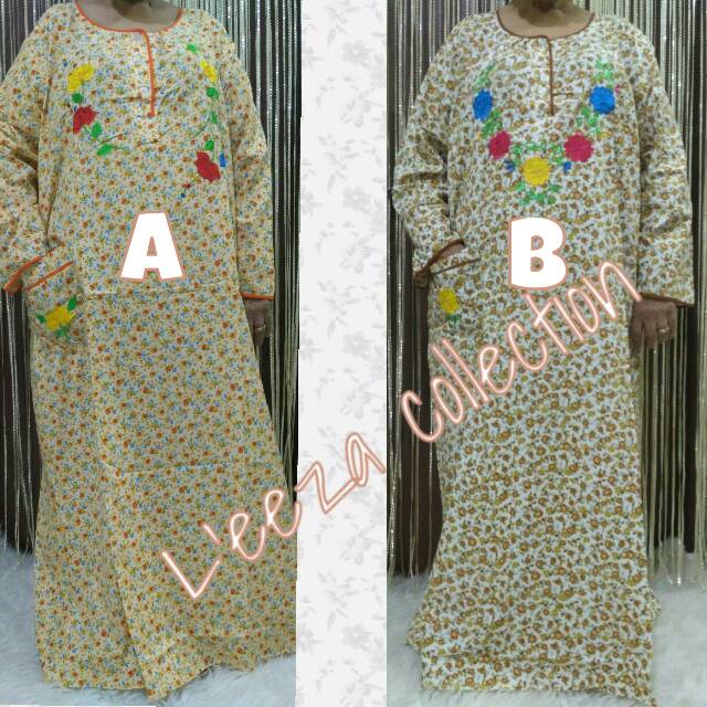 Daster panjang /Longdress/Gamis Katun XL &quot;floral