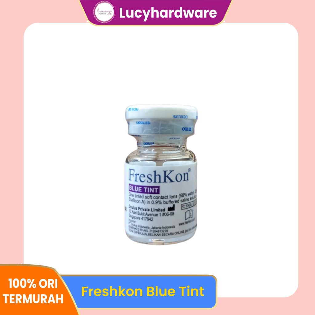 Freshkon Blue Tint tahunan Softlens bening